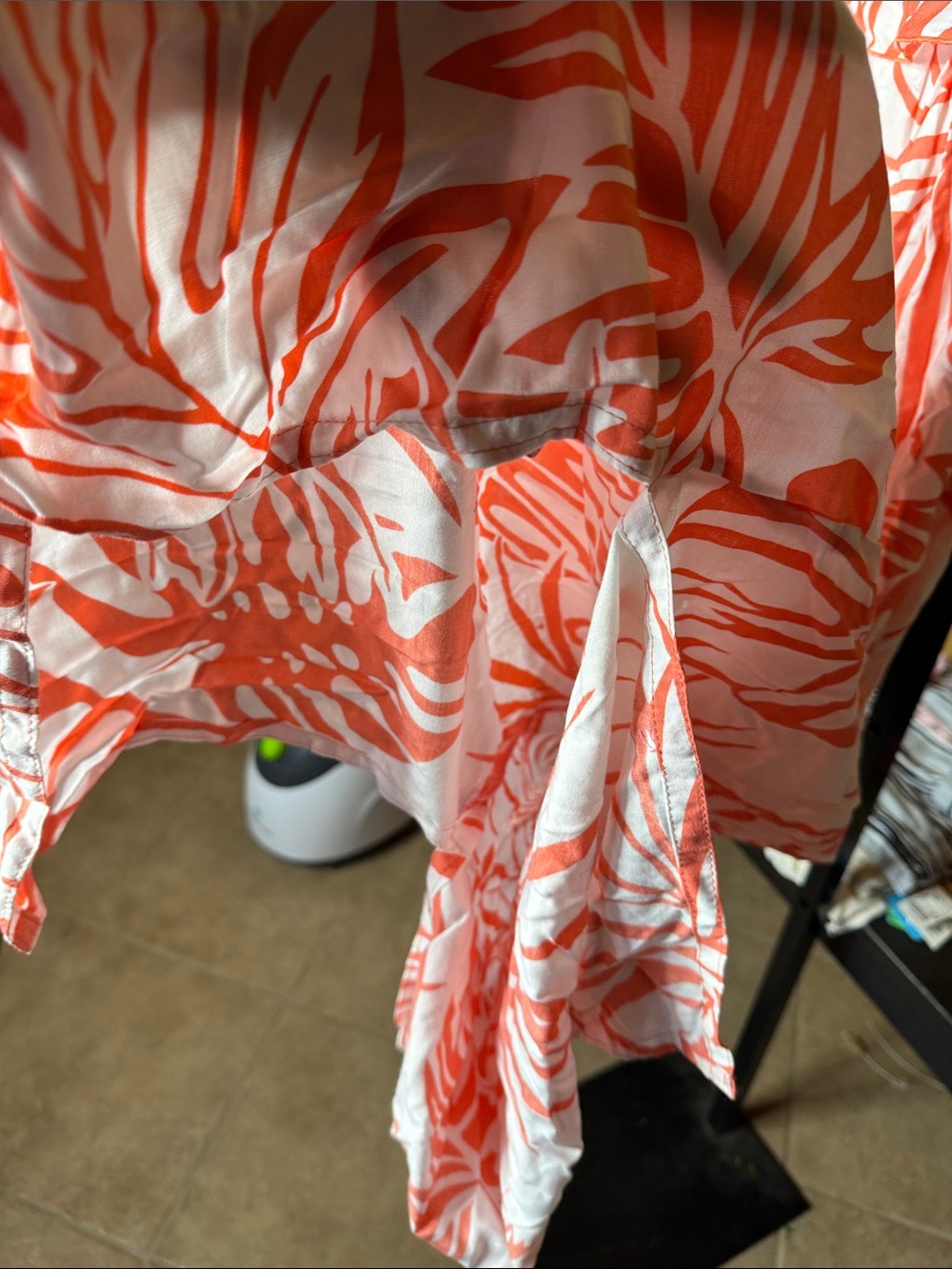 Tybee Island Clothing Co Coral Tropical Leaf Print Maxi Dress Size Small - Picture 7 of 11